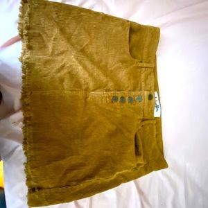 Indigo Reign Mustard Mini Skirt